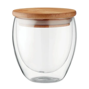 Szklanka 250 ml z bambusową przykrywką