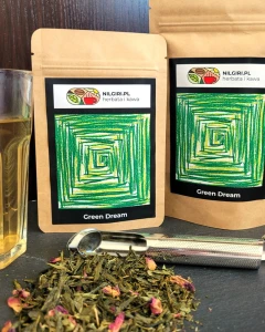 Green Dream - zielona z papają i płatkami róży